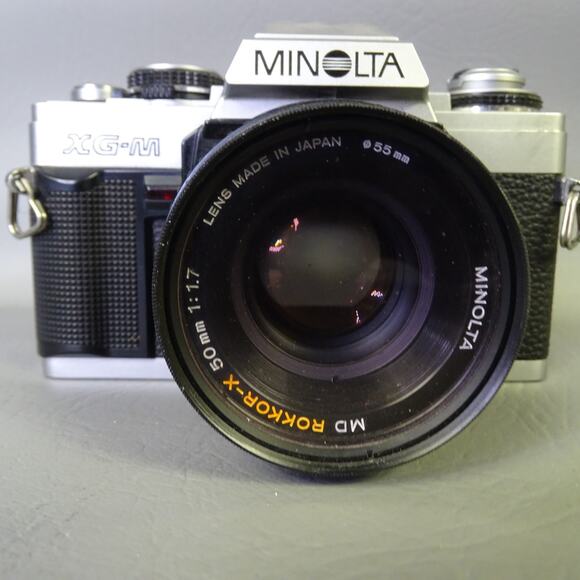 Minolta XG-M 35mm SLR Camera 50mm Rokkor -X MD Lens Untested - Picture 1 of 5